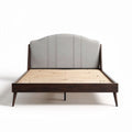 Bedframe van hout met gestoffeerd hoofdeinde voor de slaapkamer - 200 x 160 x 100cm